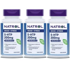 Natrol 5-HTP TR Time Release (200 mg) 30 Tabs Each (Pack of 3)