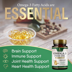 Omega 3 Fish Oil Supplements 2400 Mg – Triple Strength Omega3 – EPA & DHA with E