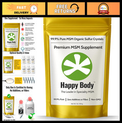 99.9% Pure Organic Sulfur Crystals | MSM for Joints, Hair & Skin | 100% Additive