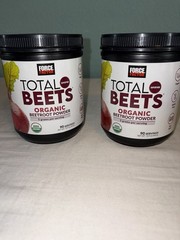 Force Factor Total Beets Organic Beetroot Powder Lot Of 2 Jars 15.9oz Each 02/28