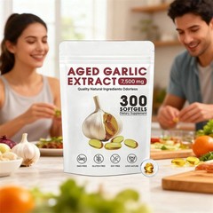 Odorless Garlic 7500mg Per Softgels 300 Servings, 2 Years Aged Garlic