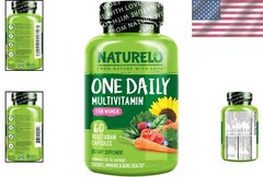 Non-GMO, Gluten-Free Women’s Multivitamin – Daily Energy & Skin Support, 60 Caps
