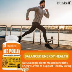 Bunkell Natural Bee Pollen 1040mg Supplement – 120 Veggie Capsules,60 Day Supply