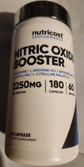 Nitric Oxide Booster 750mg 180Caps L-Argining/AKG/L-Citrulline/Malate Nutricost