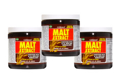 Germa Malt Extract Supplement. Hemoglobin, B Vitamins and Iron. 8 Oz. Pack of 3
