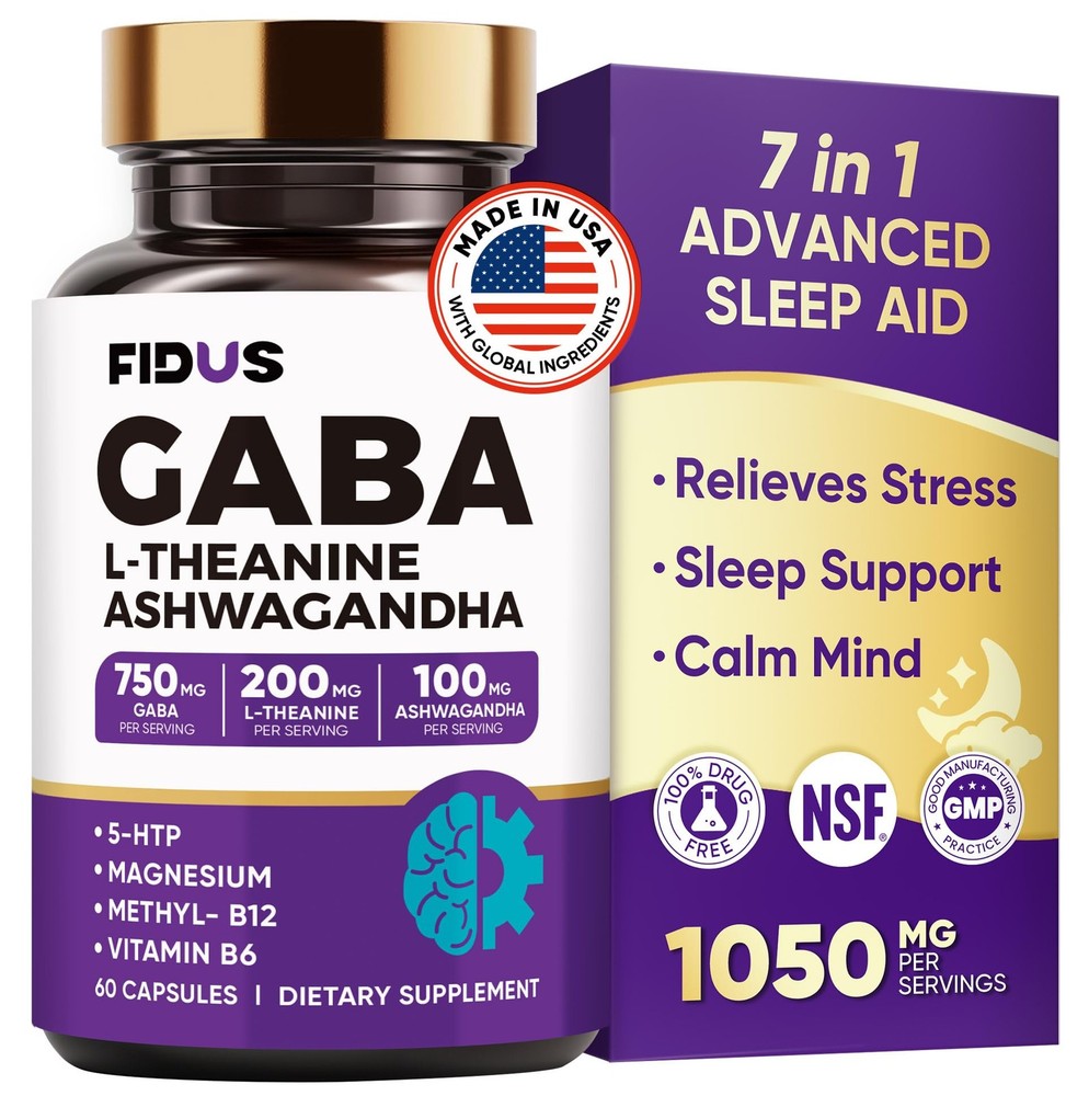 GABA L Theanine Ashwagandha Sleep Aid Melatonin Free