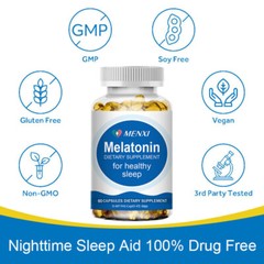 Melatonin Capsules Sleep Health Improve Sleeping Relieve Stress Supplement 5mg