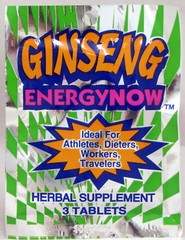 Ginseng Energy Now Herbal Supplements Box of 24 Packs 72 Pills Weight Loss