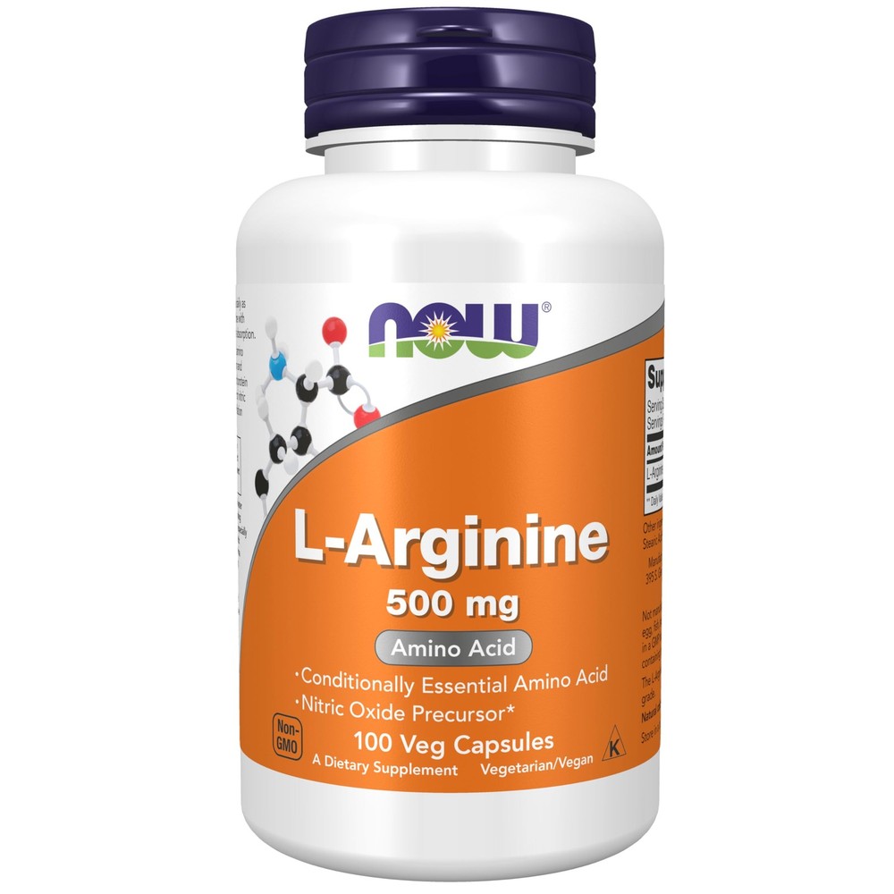Now Foods L Arginine 500Mg 100 Count Non Gmo Amino Acid Supplement