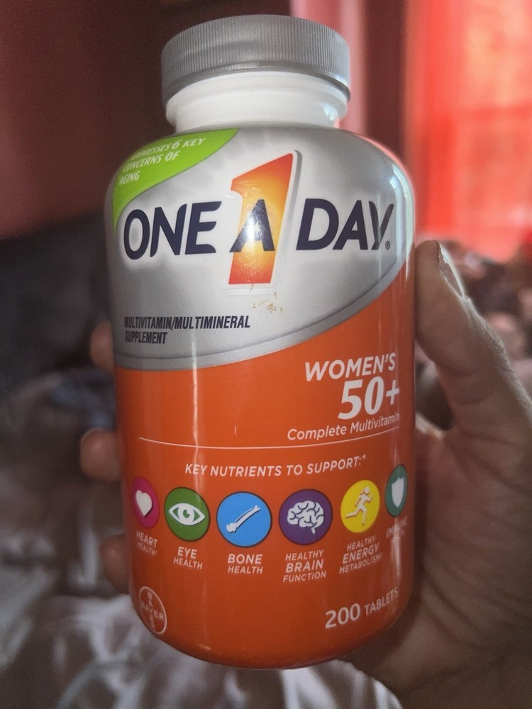 One A Day Women’s 50+ Complete Multivitamin Tablets Heart Eye Bone Energy 200 ct