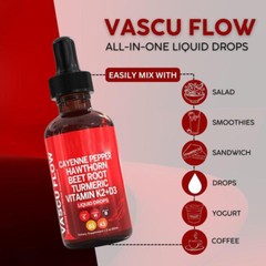 Nutra Vascu Cayenne Pepper Hawthorn Beet Root Turmeric Vitamin Liquid Drops