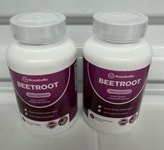 Lot of 2 Rosabella Beetroot Organic Supplement 60 Capsules Exp 04/2028