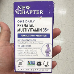 New Chapter One Daily Prenatal Multivitamin 35+ Vegetarian 30 Tablet Non-GMO