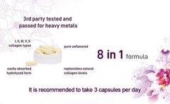 Multi Collagen 240 Capsule Supplement for Women Men Type I, II, III, V, X US