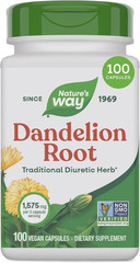 Dandelion Root 1,575 mg per serving Non-GMO Nature’s Way Gluten Free Vegetarian