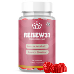 (1 Pack) Renew31 Skin Health Gummys DermaPure Vitamin Supplement 60 Gummies
