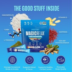 Value!! -MAGICRELAX Calming Sparking Mix 8-in-1 Magnesium KSM-66 Ashwagandha ..