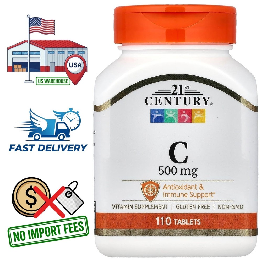 Vitamina C 500 mg con Carbonato de Calcio 30 mg | 110 Tabletas | 110 Porciones