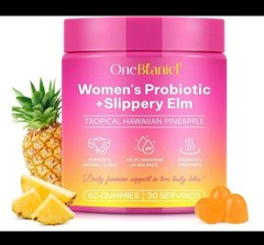 OneBtanicl Womens Feminine Probiotic Gummies Vaginal pH Balance 60 EXP 12/28