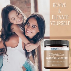 Magnum Solace Magnesium Lotion – Nighttime Magnesium Cream – Apply to Leg Mus…