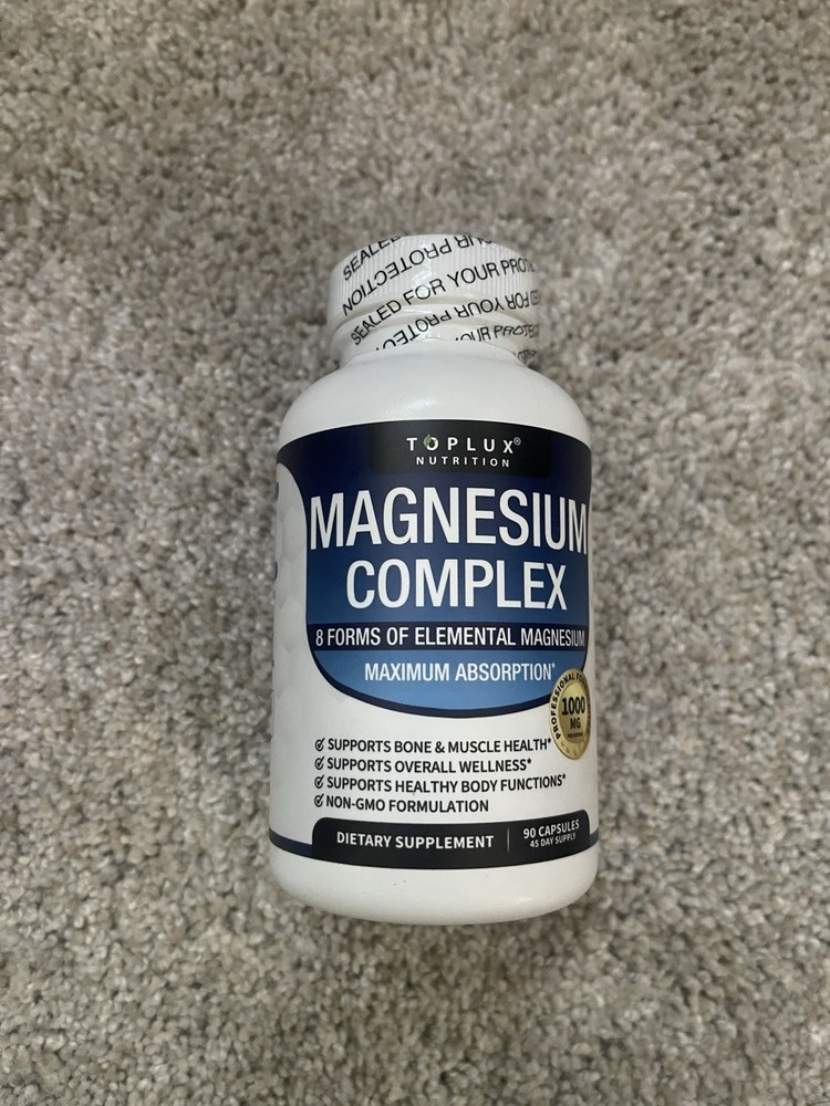 Magnesium Complex Supplement 8 Elemental, For Bones, Muscle, 1000mg