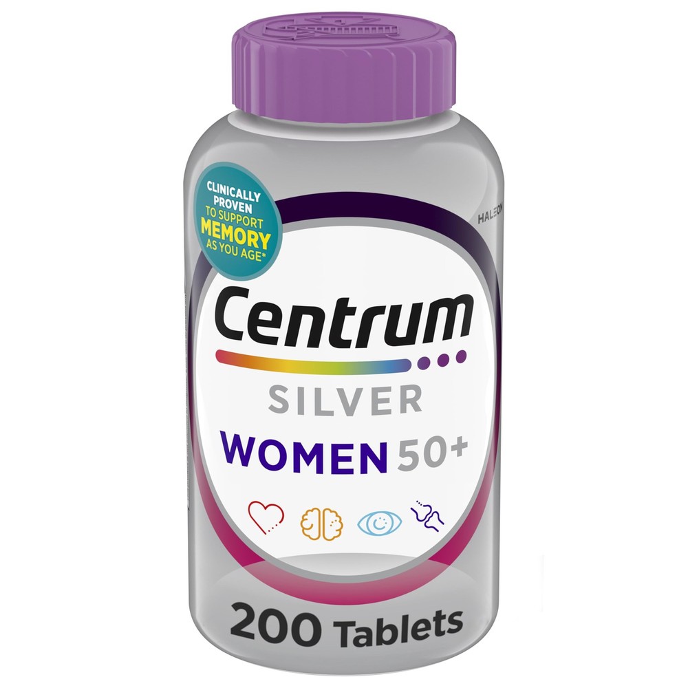 Centrum Silver Women’s Multivitamin for Women 50 200 Count (Pack of 1), Woman