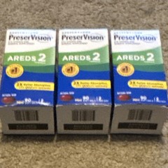 Bausch + Lomb PreserVision AREDS 2 Mini Softgels Eye Supplement 3 Box 90ct 7/27+
