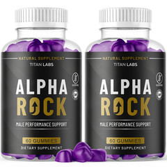 (2 Pack) Alpha Rock Male ACV Gums Male Support Formula AlphaRockMale 120 Gummies