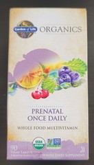 Garden of Life Prenatal Once Daily 90ct Exp 12/27+
