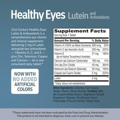 21st Century Healthy Eyes Lutein Eye Vitamin Supplement | 60 Day Supply |…