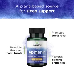 Swanson Apigenin Natural Bioflavonoid Supplement (90 Capsules, 50mg Each)
