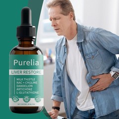 3 Pack Purelia 60ml Liver Support Drops Milk Thistle Herbal Tincture Supplement