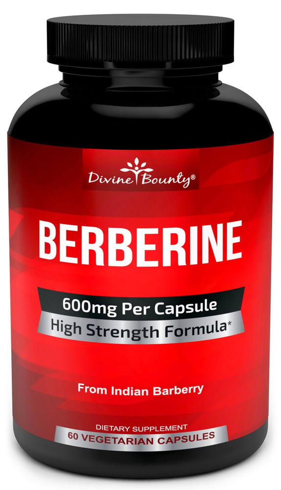 Divine Bounty Pure Berberine Complex 60 Count (Pack of 1), Dark Amber Bottle