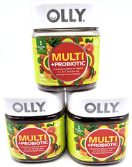 3 Pack OLLY Multi + Probiotic Gummies 70ct Expires 05/15/2027 1 Billion CFU