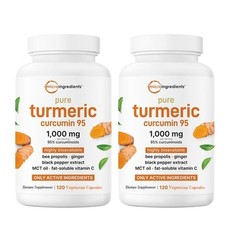 2 PACKS Pure Turmeric Curcumin Supplement 1,000mg | 95% Curcuminoids | 120Veggie