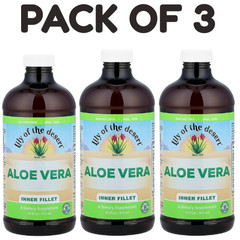 Lily of the Desert Aloe Vera Juice Inner Fillet 16 fl oz – Pack of 3