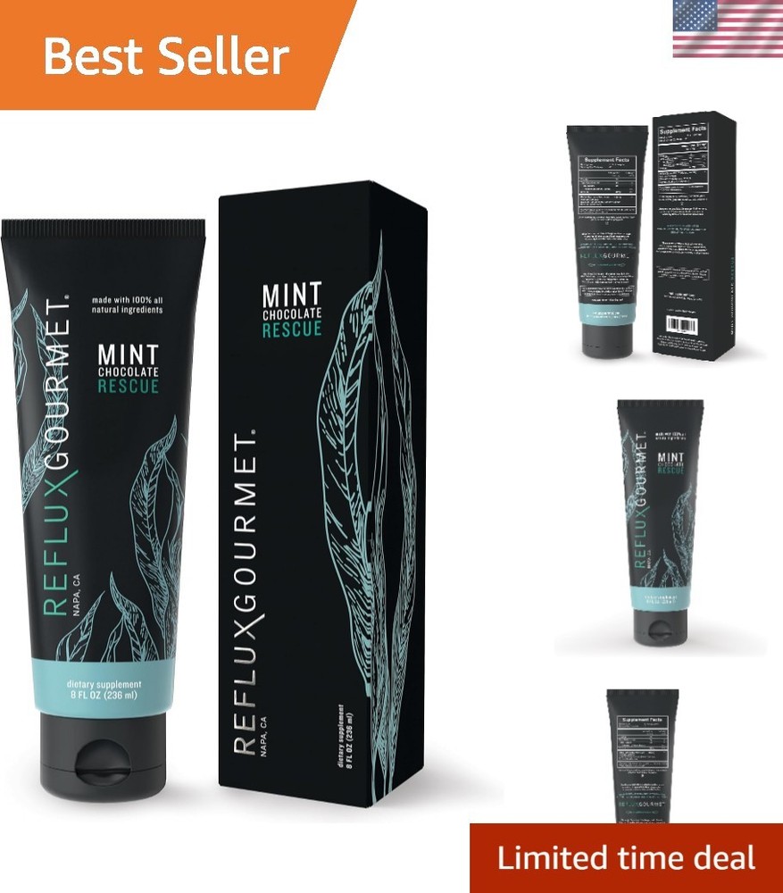 Alginate Gel for Digestive Health: 8 Fl. Oz Mint Chocolate – All-Natural Formula