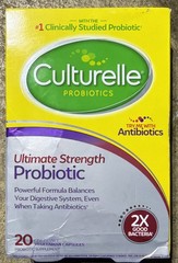 Culturelle Ultimate Strength Probiotic Dietary Supplement 20 Ct Exp 09/2026