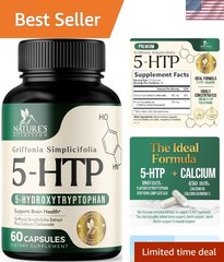180mg 5-HTP Supplement with Calcium for Enhanced Brain Health & Sleep – 60 Caps