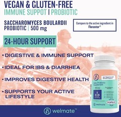 Daily Probiotic | Saccharomyces Boulardii | 200 Ct | Strengthens Immune System