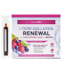 Liquid Collagen Supplement 4000mg 10 Tubes 3.38 Fl Oz Mixed Berry Natural