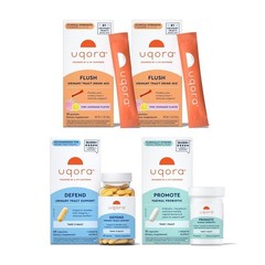 Uqora Complete Regimen with 2 Packs Flush, Defend & Promote Urinary Tract Sup…