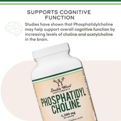 Double Wood Phosphatidylcholine 1,200mg – Brain & Liver Support Softgels