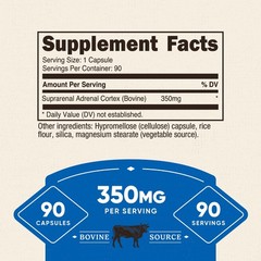 Nutricost Adrenal Glandular (350mg) 90 Capsules-Bovine Adrenal Cortex Supplement