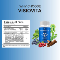 (3 Pack) Visiovita Advanced Formula, Vision Vita Eye Care Support (180 Capsules)