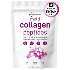 Micro Ingredients Multi Collagen Peptides I/II/III/V/X + HA, Biotin Premium