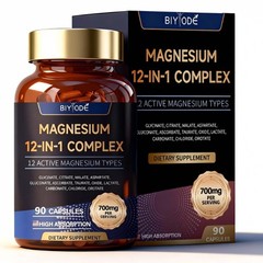 Magnesium 12 in 1 Complex 700mg – Glycinate Citrate Malate Taurate Daily Support