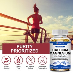 Complemento de Calcio, Magnesio, Zinc y Vitamina D | 60 Comprimidos Vegetariano