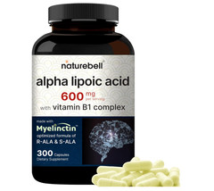 R Alpha Lipoic Acid 600mg with Benfotiamine Serving, 300 Veggie Capsul 4-in-1