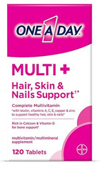 One A Day Multi+ Hair Skin & Nail Support, 120 Tablets Brand New Sealed